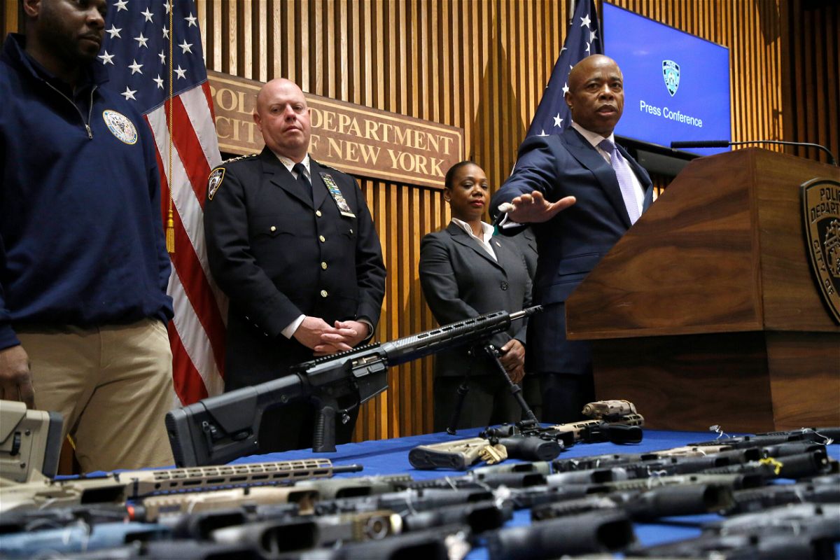 <i>John Lamparski/Sipa USA/AP</i><br/>New York City officials are scheduled to announce on June 29 the city is filing lawsuits against five retailers of so-called ghost guns.