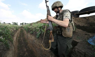 A Ukrainian serviceman Petro