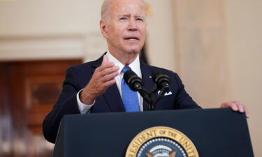 President Joe Biden speaks at the White House in Washington