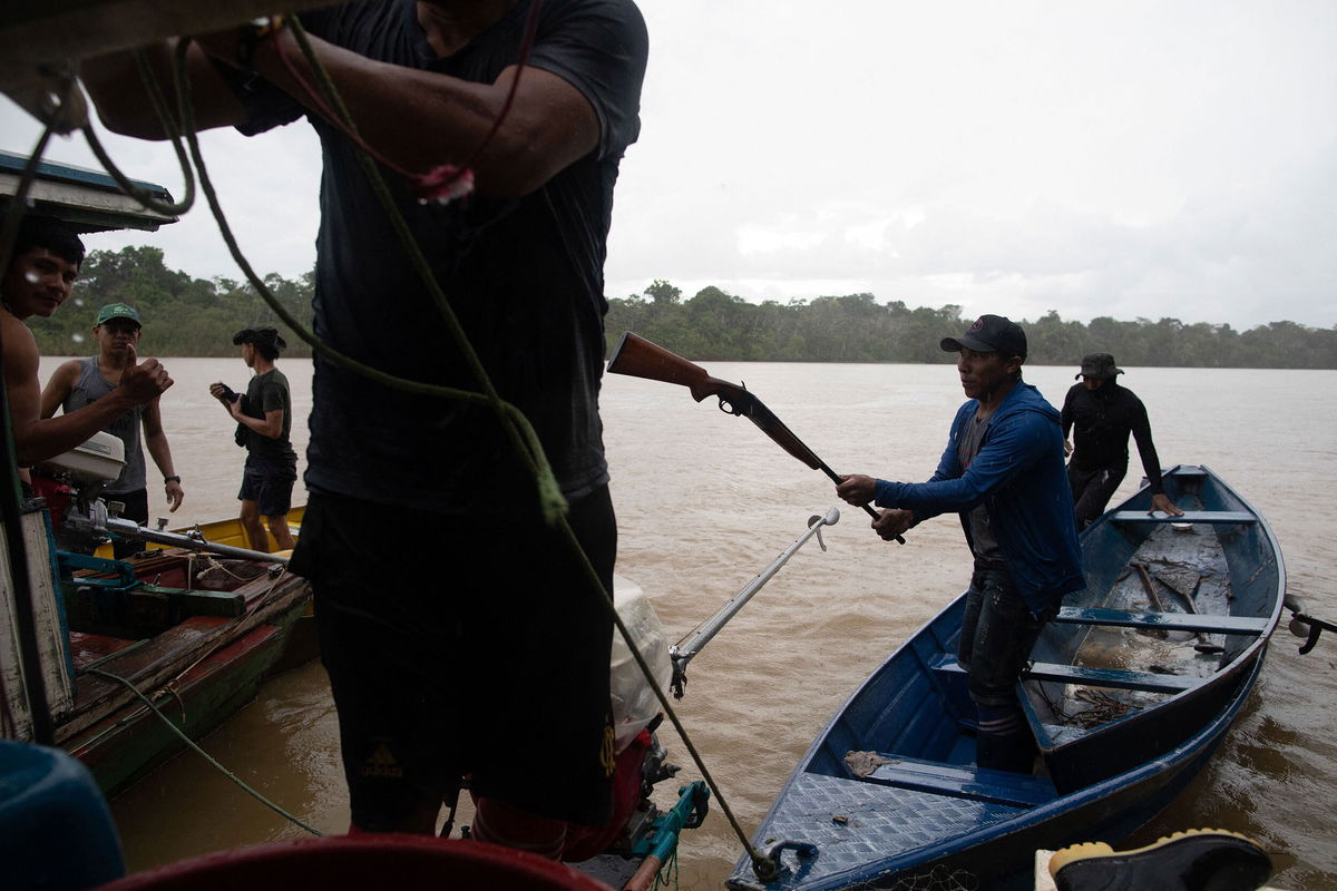 <i>Joao Laet/AFP/Getty Images</i><br/>Indigenous groups searched for missing British journalist Dom Phillips and Brazilian Indigenous affairs specialist Bruno Pereira