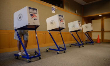 A New York judge strikes down NYC law granting voting rights to noncitizens. Pictured is a voting station at the Metropolitan Museum of Art (MET) during the mayoral election process in New York on June 12