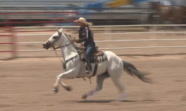 Barrel racing contestants like Shali Lord not only spend much of their year traveling for competitions but also caring for their children along the way.