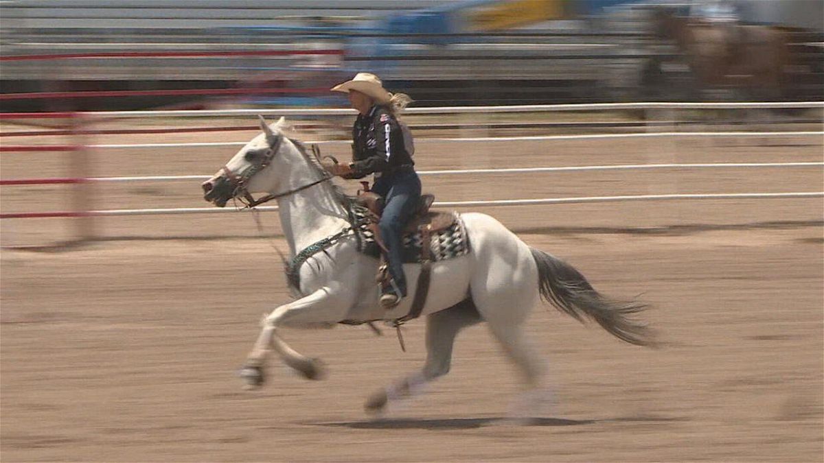 <i>KCNC</i><br/>Barrel racing contestants like Shali Lord not only spend much of their year traveling for competitions but also caring for their children along the way.