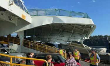 Members of the US Coast Guard responded to a ferry crash in Seattle.