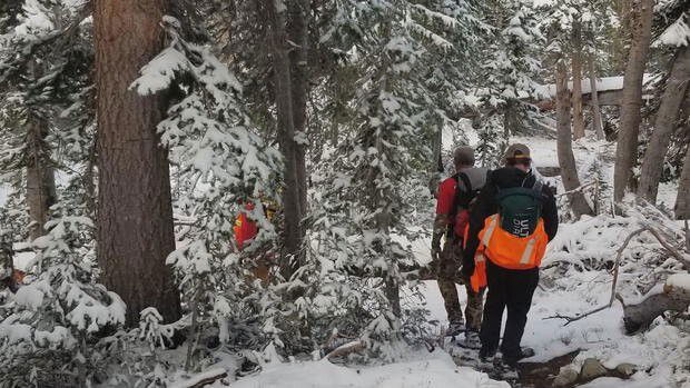 <i>KCNC</i><br/>Brothers Cody and Curtis Culver were rescued after a snow storm but had to leave their dog Stella behind.