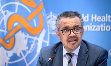 WHO Director-General Tedros Adhanom Ghebreyesus is seen here in December 2021 in Geneva. Tedros is advising men who have sex with men to reduce their number of partners to limit their exposure to monkeypox.
