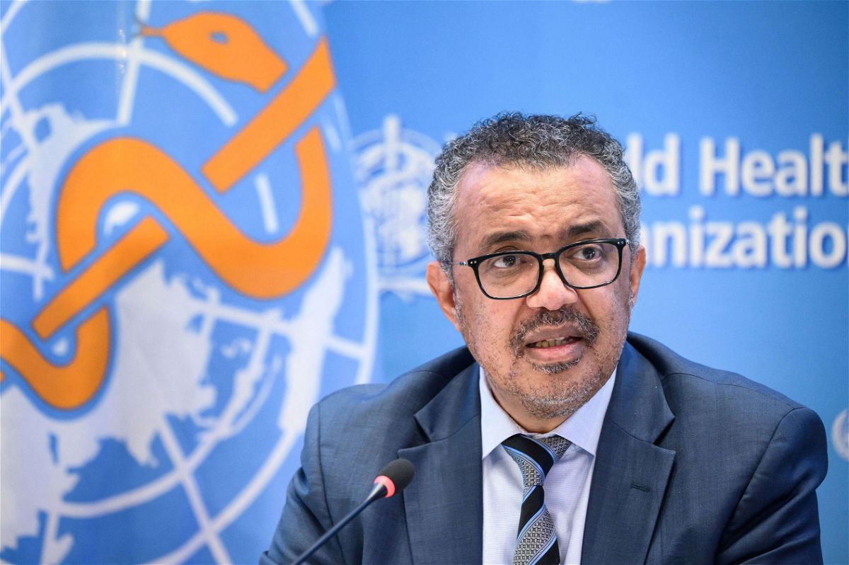 <i>Fabrice Coffrini/AFP/Getty Images</i><br/>WHO Director-General Tedros Adhanom Ghebreyesus is seen here in December 2021 in Geneva. Tedros is advising men who have sex with men to reduce their number of partners to limit their exposure to monkeypox.