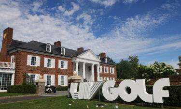 A general view of Trump National Golf Club during a practice round prior to the LIV Golf Invitational - Bedminster at Trump National Golf Club Bedminster on July 26