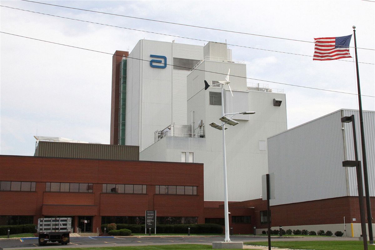<i>Brandon Watson/AP</i><br/>An Abbott Laboratories manufacturing plant is shown in Sturgis