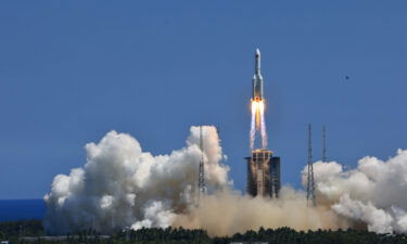 The Wentian lab module was launched atop a Long March 5B rocket from Hainan Island at 2:22 p.m. local time on Sunday