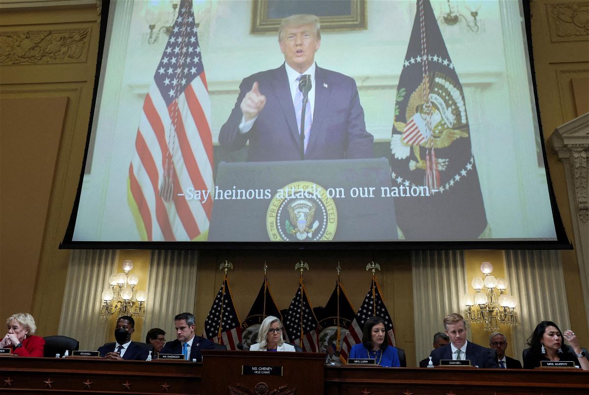 <i>Evelyn Hockstein/Reuters</i><br/>The January 6 committee presented new evidence on July 21 highlighting then-President Donald Trump's refusal over three hours to publicly condemn the riot at the US Capitol or to call off the violent mob.
