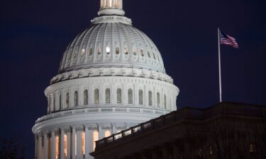 The US Capitol Building is seen at dusk in Washington in February 2018. House Democratic leadership will announce legislation in August banning lawmakers from trading stocks.