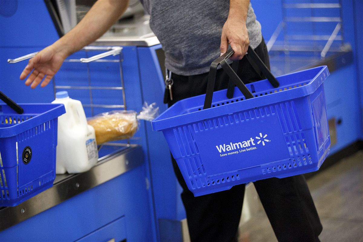 <i>Patrick T. Fallon/Bloomberg/Getty Images</i><br/>Walmart first tested self-checkout in the late 1990s.