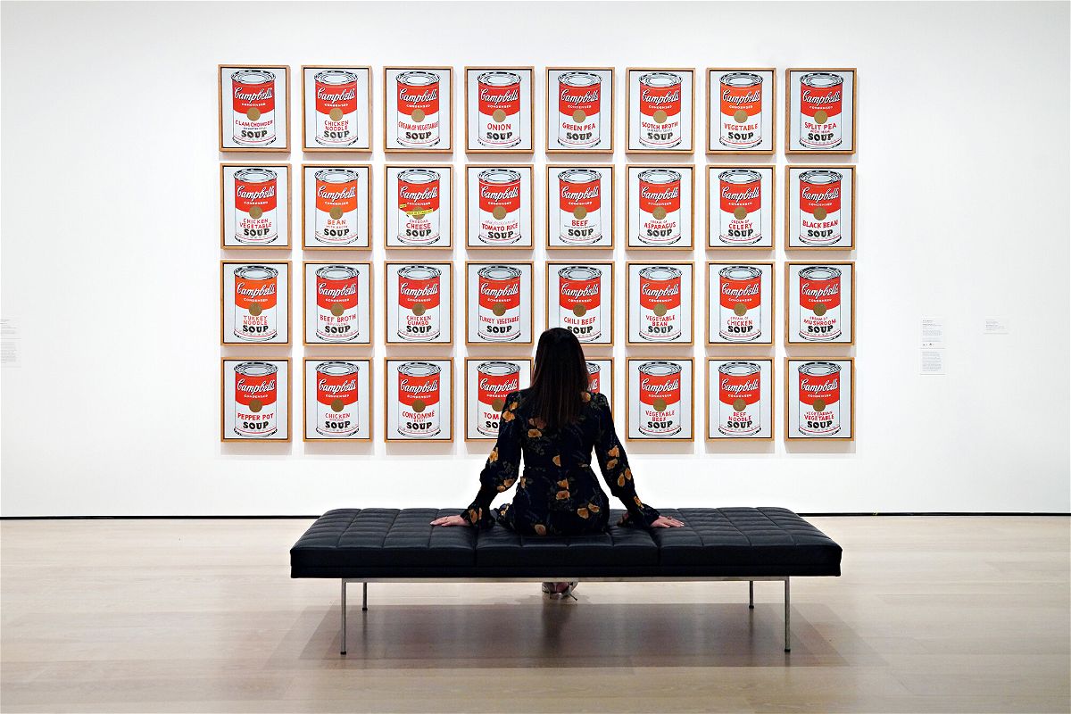 <i>Cindy Ord/Getty Images</i><br/>Warhol's 'Campbell's Soup Cans' at MoMA.