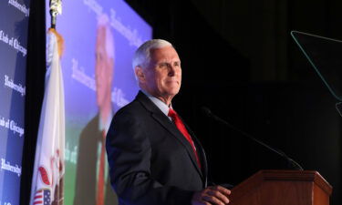 Former Vice President Mike Pence delivers a speech at the University Club of Chicago on June 20. The GOP is looking for new 2024 candidates amid fears of Donald Trump becoming their presidential nominee again.