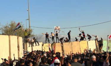 Al-Sadr supporters gather to protest against Mohammed al-Sudani's nomination for Prime Minister in Baghdad