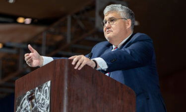 Chairman David Shafer speaks before his election at the Georgia GOP State Convention in Jekyll Island