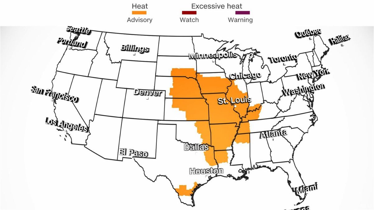 <i>CNN Weather</i><br/>Nearly 30 million people in more than a dozen states are under a heat advisory.