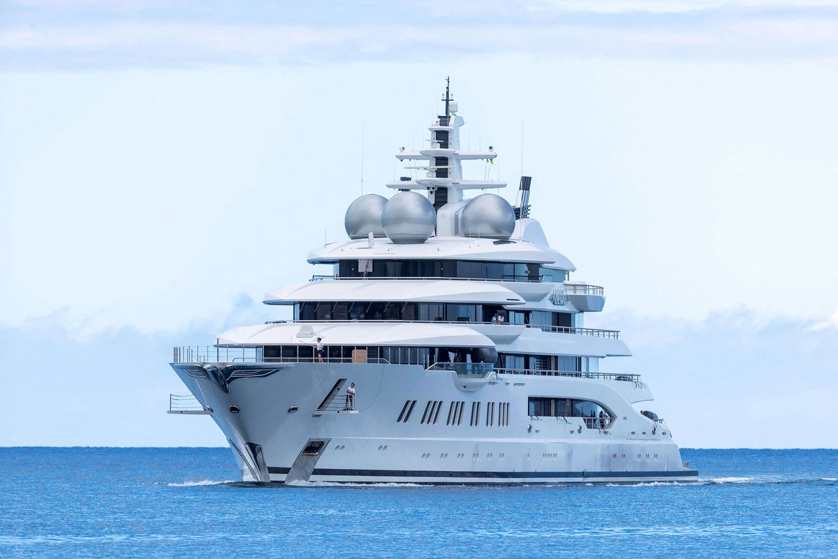 <i>Eugene Tanner/AFP/Getty Images</i><br/>The yacht Amadea of sanctioned Russian Oligarch Suleiman Kerimov