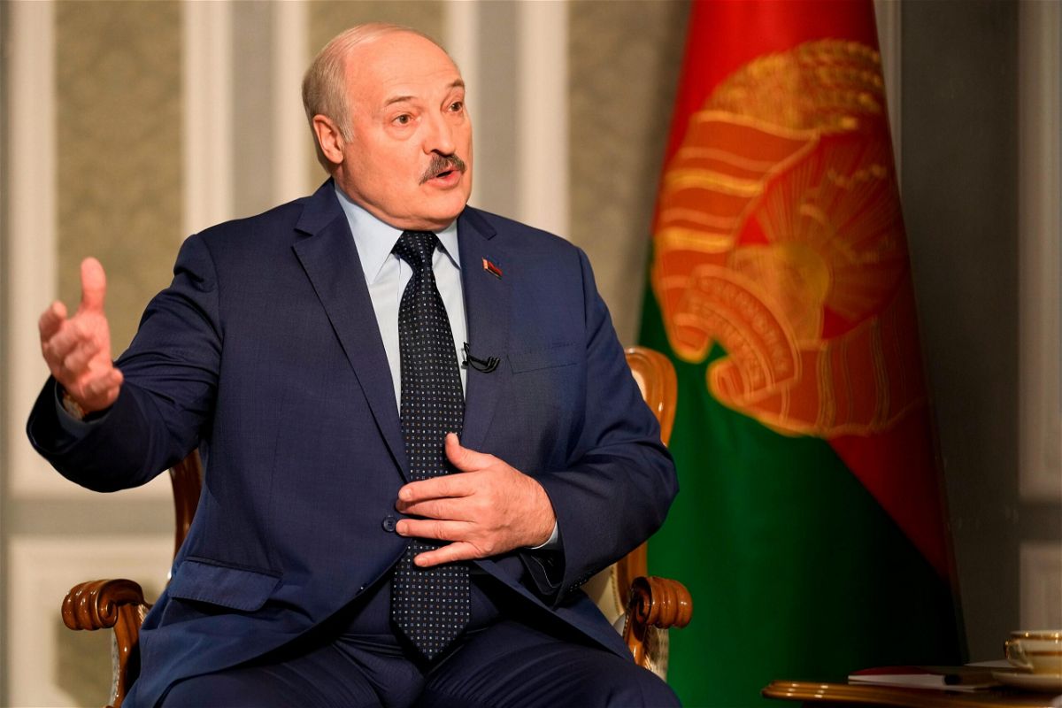 <i>Markus Schreiber/AP</i><br/>Belarusian President Alexander Lukashenko has accused Ukraine of firing missiles at military facilities on his country's territory.