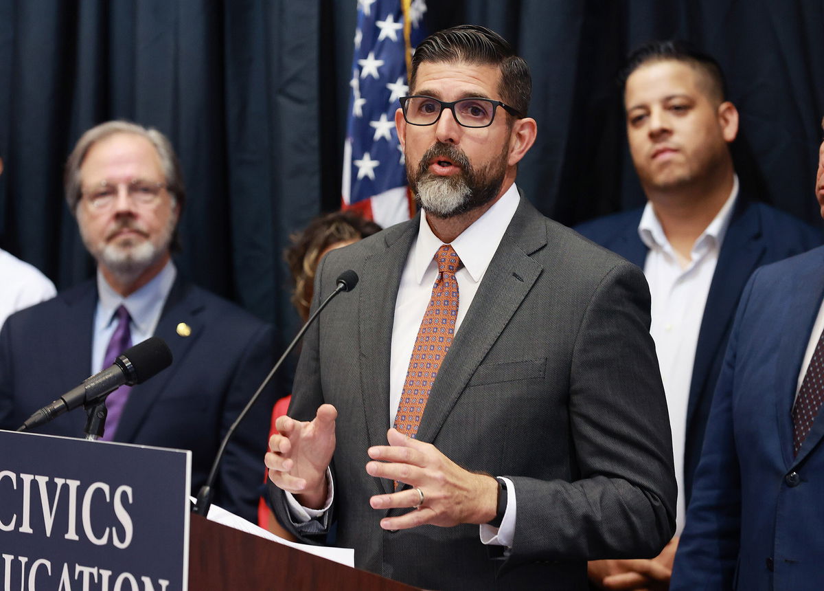 <i>Stephen M. Dowell/Orlando Sentinel/Getty Images</i><br/>Florida Education Commissioner Manny Diaz Jr.