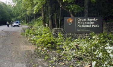 An entrance to Great Smoky Mountains National Park in July 2012
