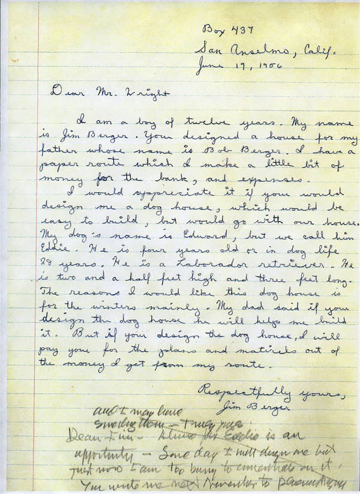 <i>County of Marin</i><br/>The letter Berger wrote Wright.
