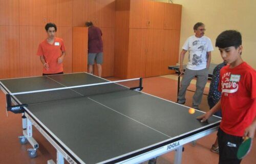 The Helena Afghan Refugee Resettlement Team and Plymouth Congregational Church hosted a charity ping-pong tournament Saturday benefiting one of the Afghan families resettled to Helena.