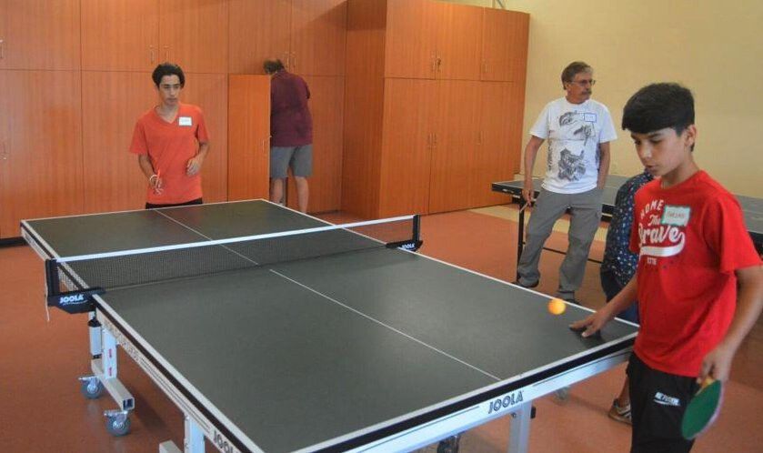 <i>Nolan Lister/Independent Record</i><br/>The Helena Afghan Refugee Resettlement Team and Plymouth Congregational Church hosted a charity ping-pong tournament Saturday benefiting one of the Afghan families resettled to Helena.
