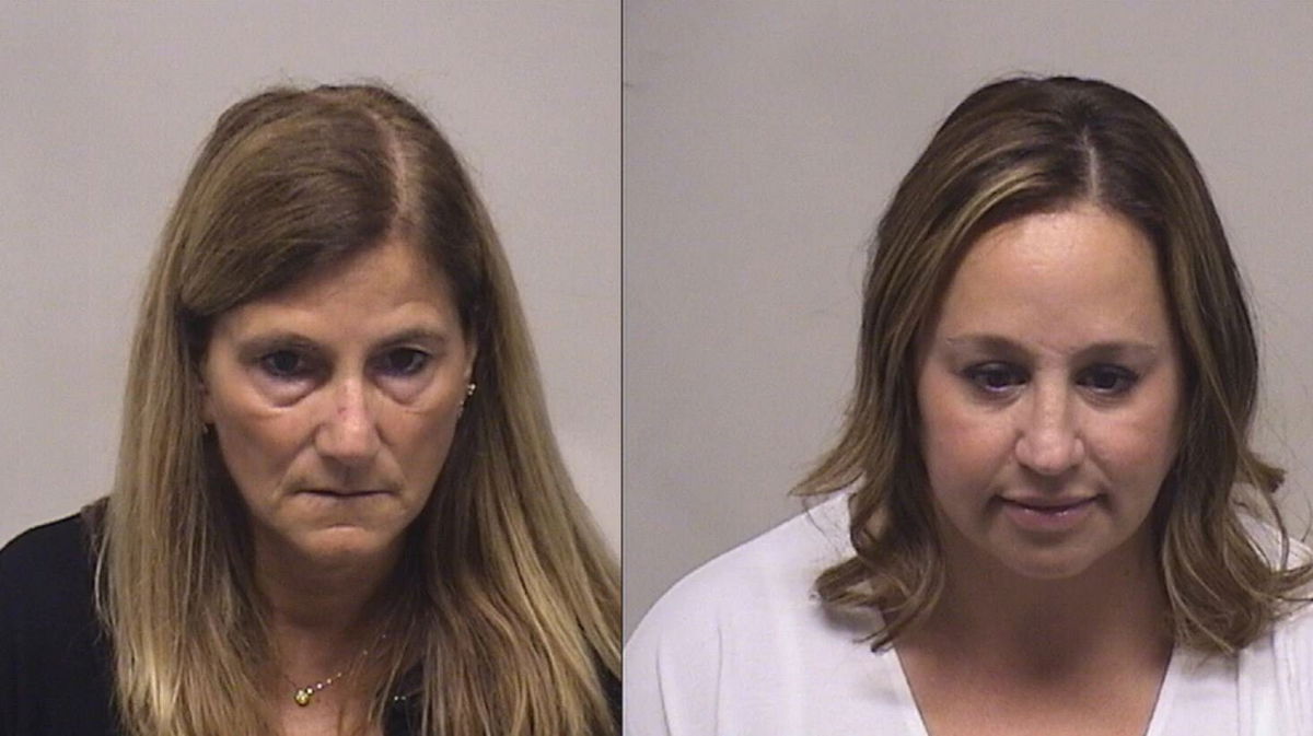 <i>Plymouth Police/WFSB</i><br/>Sherri Turner and Melissa Morelli were charged with failing to report suspected abuse following the arrest of a former teacher in Plymouth.