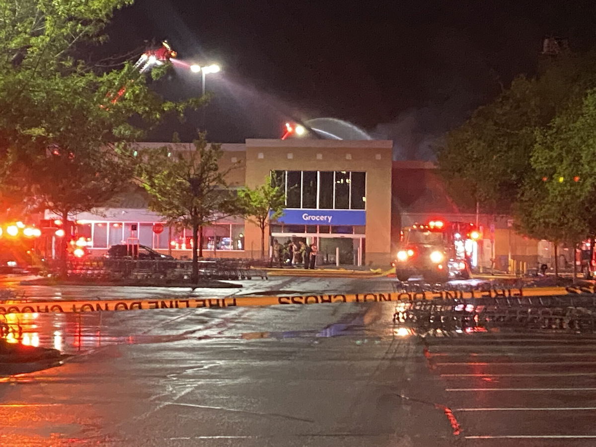 <i>@chelseabeimfohr/Twitter/WGCL</i><br/>It was all hands on deck after a large fire broke out inside a Peachtree City Walmart. The cause of the fire is under investigation.