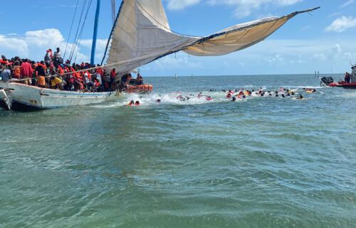 A sailboat full of Haitian migrants grounded near the Florida Keys Saturday