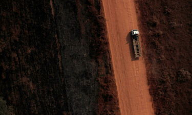 A truck on the BR-319 highway near the city of Humaita in Amazonas state.