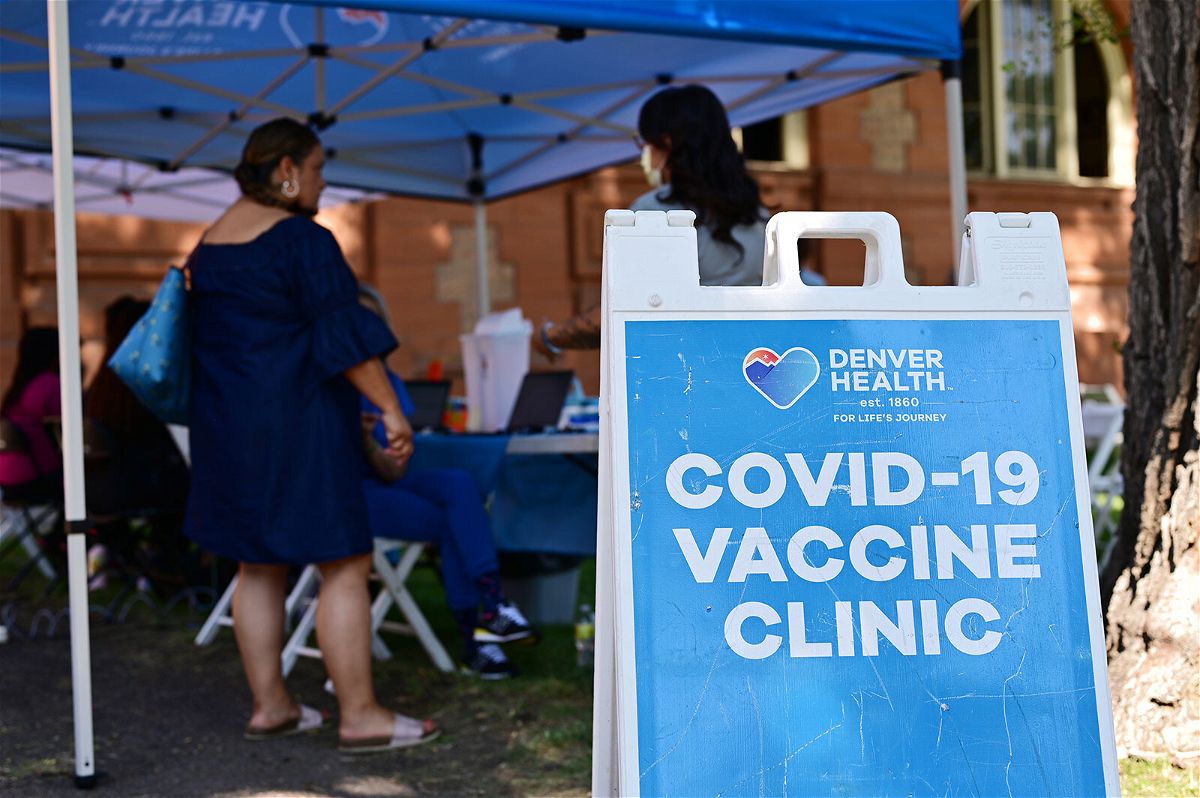 <i>Hyoung Chang/Denver Post/Getty Images</i><br/>The US is on a Covid plateau. Pictured is a Covid-19 vaccine clinic in Denver