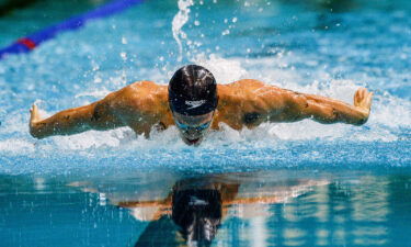 Cody Simpson competes in a men's 100m butterfly heat at last year's Australian Olympic trials.