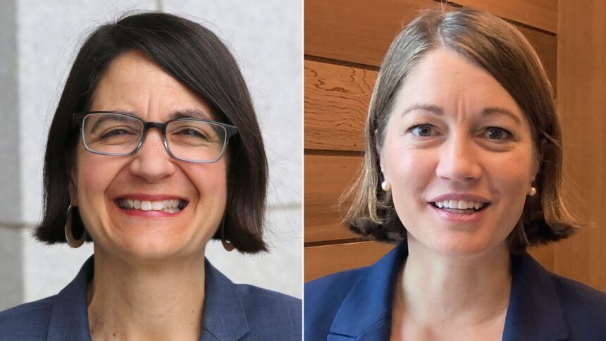 Vermont State Senate President Pro Tempore Becca Balint (left) and Lt. Gov. Molly Gray (right) are leading the Democratic primary for Vermont's at-large House seat.