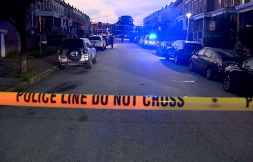 The scene where Baltimore police said a 9-year-old boy fatally shot a 15-year-old girl while playing with a gun Saturday.