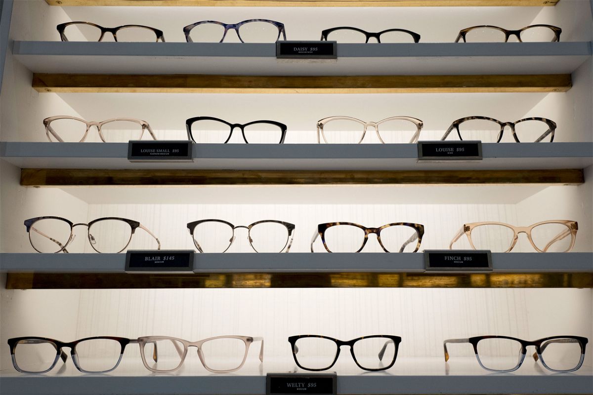 <i>Mark Lennihan/AP</i><br/>Warby Parker eyewear is displayed at a company retail store