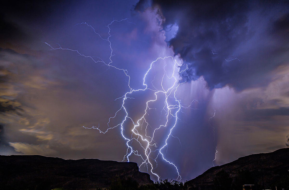 <i>Dakota Snider/AP</i><br/>Two people are dead after heavy rain poured into Las Vegas casinos and flooded streets Thursday night in the wettest monsoon season in a decade