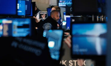 Traders work on the floor of the New York Stock Exchange (NYSE) on September 30