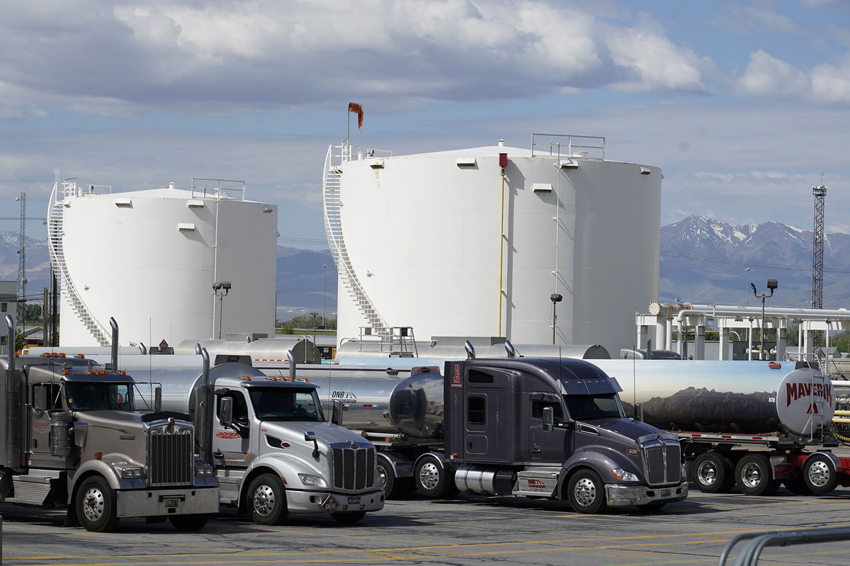 <i>George Frey/Getty Images</i><br/>The national average for diesel dipped slightly below $5 a gallon on August 18 for the first time since March 9