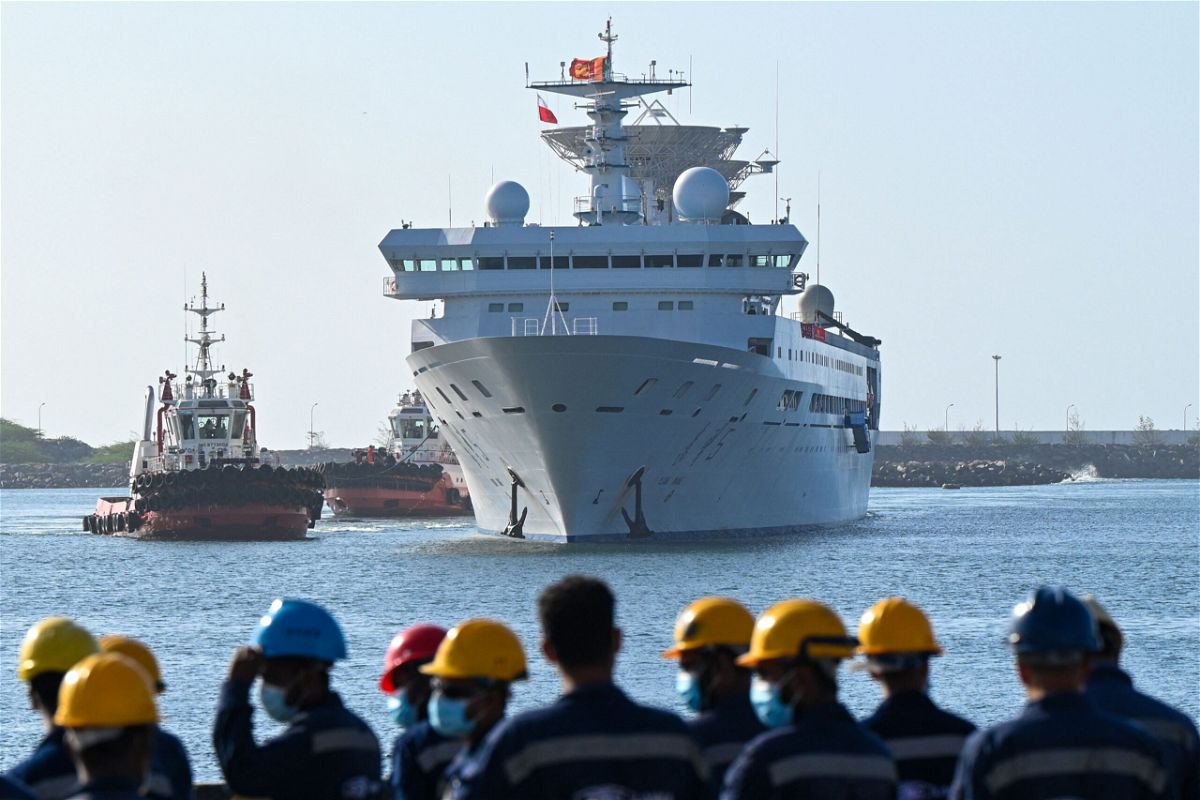 <i>Ishara S. Kodikara/AFP/Getty Images</i><br/>China's research and survey vessel