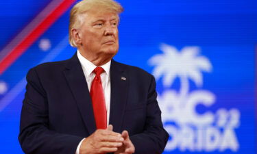 Former President Donald Trump speaks during the Conservative Political Action Conference on February 26 in Orlando