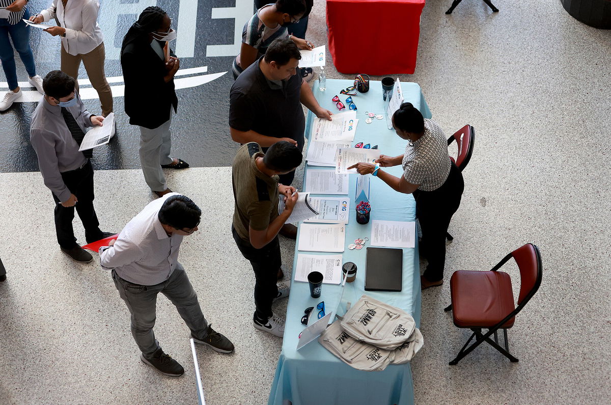 <i>Joe Raedle/Getty Images</i><br/>The number of available jobs in the US shrank considerably in June