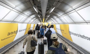 An interior view of Heathrow Airport as the holidaymakers face with an international travel chaos across Europe due to chronic staff shortages in London