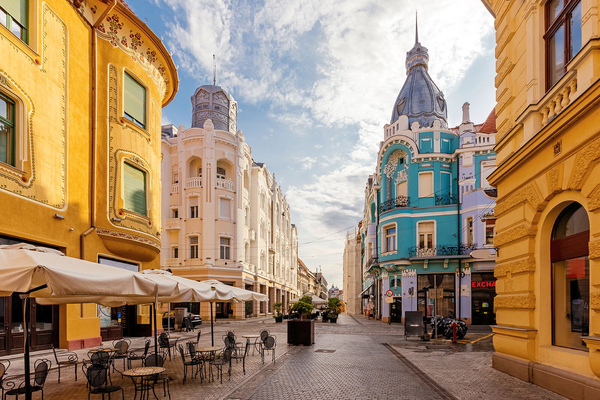 <i>Alexander Spatari/Moment RF/Getty Images</i><br/>Oradea historical city center