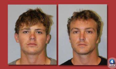 Cyan Batha (L) and Sailus Gamsey were arrested for alleged drive-by paintball shootings in the Kailua-Kona area.