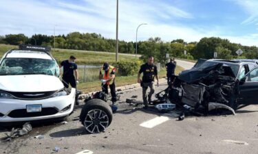 Two teenagers are in custody and two others are sought by law enforcement after a pair of crashes involving stolen cars Monday afternoon in St. Paul.