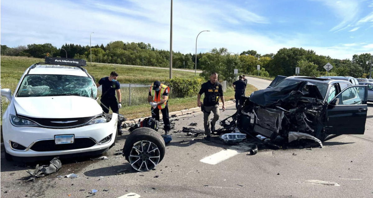 <i>Ramsey County Sheriff's Office/WCCO</i><br/>Two teenagers are in custody and two others are sought by law enforcement after a pair of crashes involving stolen cars Monday afternoon in St. Paul.