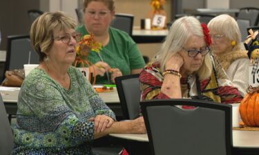 U.S. Attorney Dena King and Rutherford County Sheriff Chris Francis visited the senior center in Spindale